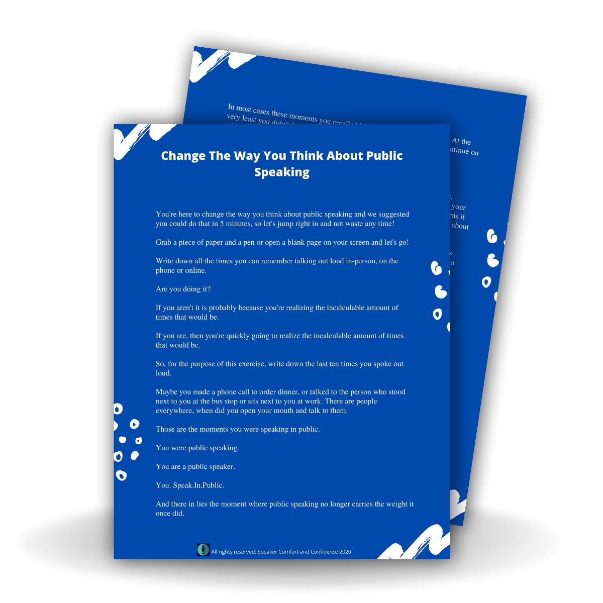 Change The Way You Think About Public Speaking Free PDF